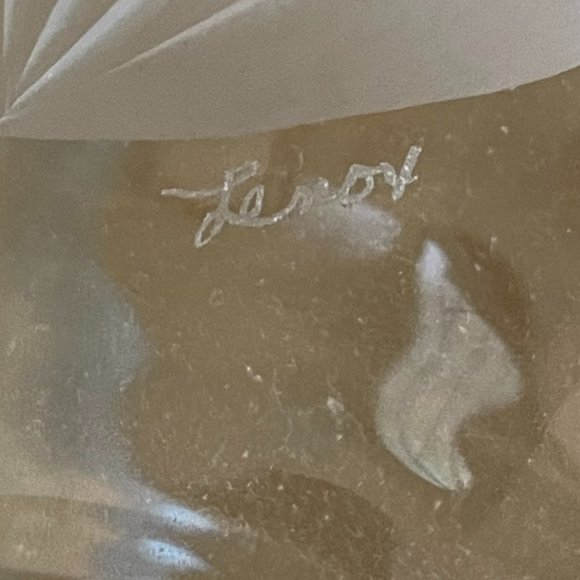 Signed Lenox etched Fanlight Handcrafted full lead crystal bowl - Picture 8 of 12